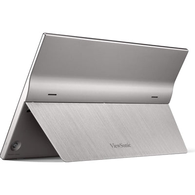 Viewsonic TD1655 16-Inch USB-C Multi-Touch, IPS Portable Monitor, 1920x1080, 60Hz, Mini HDMI, Speakers, 6.5ms, Metallic with Foldable Stand, Pivotable Display