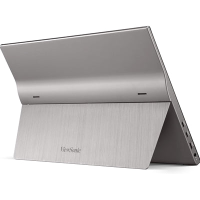 Viewsonic TD1655 16-Inch USB-C Multi-Touch, IPS Portable Monitor, 1920x1080, 60Hz, Mini HDMI, Speakers, 6.5ms, Metallic with Foldable Stand, Pivotable Display
