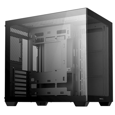 DeepCool CG530 Dual-Chamber Mid Tower Case, Tempered Glass Panels, Advanced Cooling Support, Exceptional Cable Management, Black