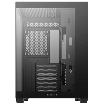DeepCool CG530 Dual-Chamber Mid Tower Case, Tempered Glass Panels, Advanced Cooling Support, Exceptional Cable Management, Black