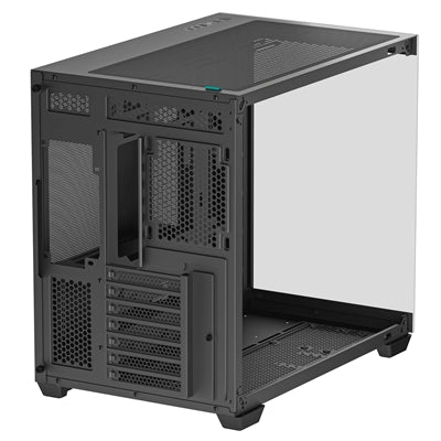 DeepCool CG530 Dual-Chamber Mid Tower Case, Tempered Glass Panels, Advanced Cooling Support, Exceptional Cable Management, Black