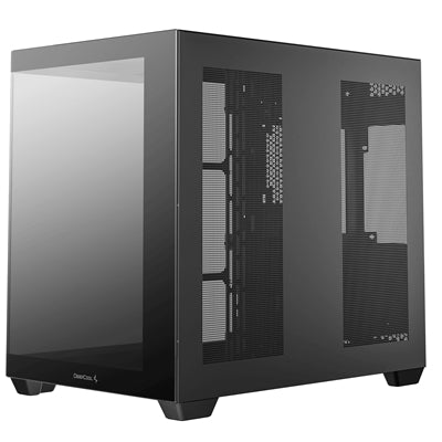 DeepCool CG530 Dual-Chamber Mid Tower Case, Tempered Glass Panels, Advanced Cooling Support, Exceptional Cable Management, Black