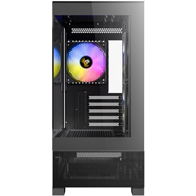 ANTEC CX500M Micro Tower Gaming Case, Black, ARGB, 2  x USB 3.0 / 1 x USB Type-C, Tempered Glass Side Panel, Micro-ATX/ITX