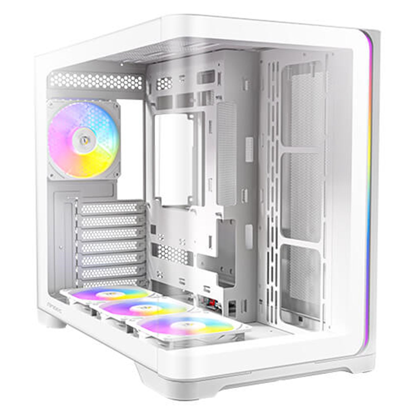 Antec, Antec Constellation C5 Curve Mid-Tower Case, ATX/mATX/ITX, 4x 120mm ARGB PWM Fans, Curved Tempered Glass, Dual Chamber, White, Mid Tower