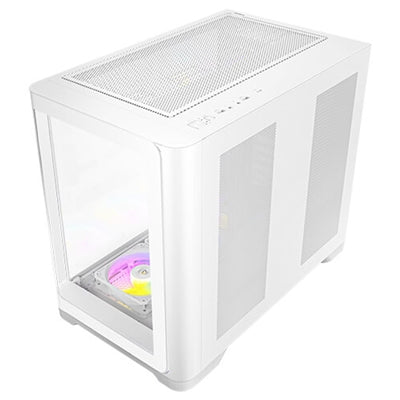 Antec, Antec Constellation C5 Curve Mid-Tower Case, ATX/mATX/ITX, 4x 120mm ARGB PWM Fans, Curved Tempered Glass, Dual Chamber, White, Mid Tower
