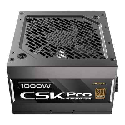 Antec CSK1000 PRO 1000W ATX 3.1 Power Supply - 80 PLUS Bronze, Semi-Modular, PCIe 5.1 Ready, 12V-2x6 Connector, Quiet 120mm Fan, UK Plug