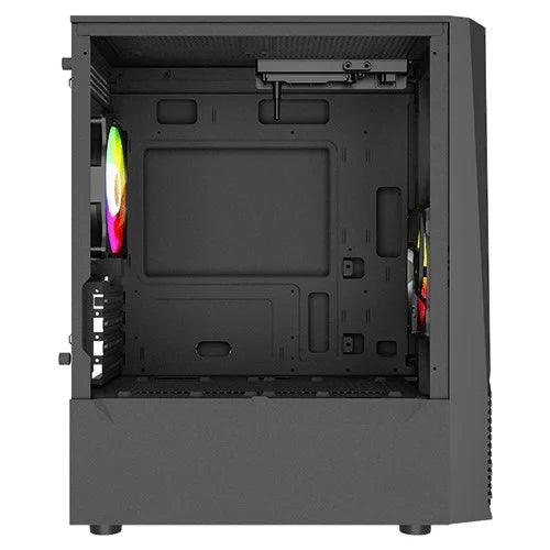 Vida Genesis Micro ATX Case, Tempered Glass, ARGB, 2x 120mm Fans, USB 3.0, Black