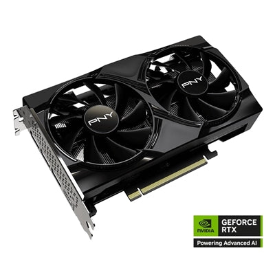 PNY NVIDIA GeForce RTX 5050 8GB GDDR6 Graphics Card, 2560 CUDA Cores, 2317 MHz Core Clock, Dual Fan, 3x DisplayPorts / 1x HDMI Port