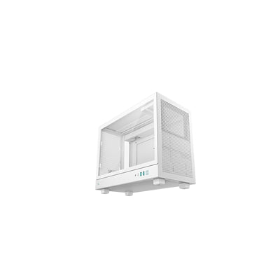 DeepCool, DeepCool CH160 PLUS Micro-ATX Mini Tower PC Case, Tempered Glass, Mesh Airflow Design, 240mm Radiator Support, USB-C & USB 3.0 Front I/O, GPU up to 342mm, White, Mini Tower