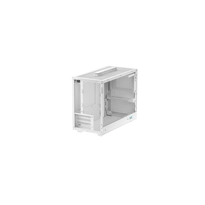 DeepCool, DeepCool CH160 PLUS Micro-ATX Mini Tower PC Case, Tempered Glass, Mesh Airflow Design, 240mm Radiator Support, USB-C & USB 3.0 Front I/O, GPU up to 342mm, White, Mini Tower