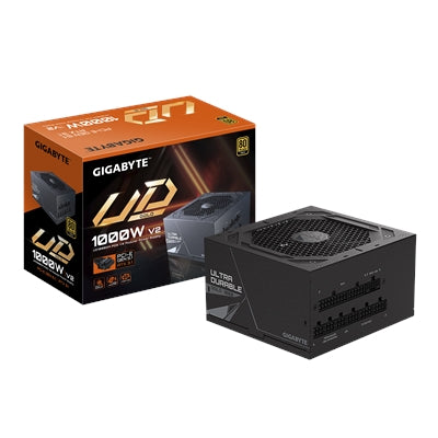 GIGABYTE UD1000GM PG5 1000W PSU V2, PCIe Gen 5.1, 80 PLUS Gold, Fully Modular Design, 120mm Fan, ATX 3.1 compatible, UK Plug