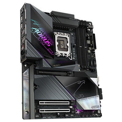GIGABYTE, GIGABYTE Z890 AORUS MASTER Intel LGA1851 ATX Motherboard, 4x DDR5, 5x M.2, 2x PCIe 5.0, Wi-Fi 7, 10GbE LAN, - Intel® Z890 Express Chipset, ATX Form Factor; 30.5cm x 24.4cm