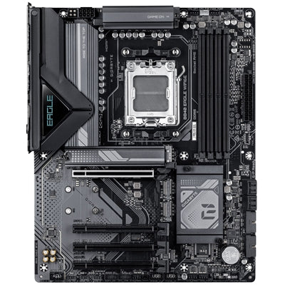 GIGABYTE B840 EAGLE WIFI6E AMD AM5 ATX Motherboard, 4x DDR5, 3x M.2, PCIe 5.0, Wi-Fi 6E, 2.5GbE LAN