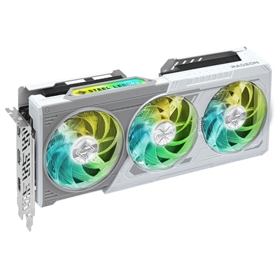 ASRock AMD Radeon RX 9060 XT Steel Legend OC 16GB GDDR6 Graphics Card | 3320MHz Boost | Triple Fan | RGB