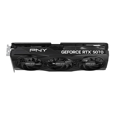 PNY NVIDIA GeForce RTX 5070 OC 12GB GDDR7 Graphics Card, 6144 CUDA Cores, 2160 MHz Core Clock, Triple Fan, 3x DisplayPorts / 1x HDMI Port