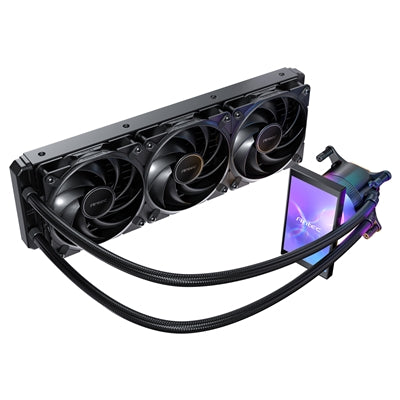 Antec, Antec Vortex View 360 Black AIO Liquid CPU Cooler, Massive 5-Inch Rotatable IPS LCD Display, 9th Gen Asetek Pump for 400W TDP, Triple 120mm PWM Fans,  ARGB Backglow, Intel: LGA115X / 1200 / 1700 / 1851AMD: AM4 / AM5