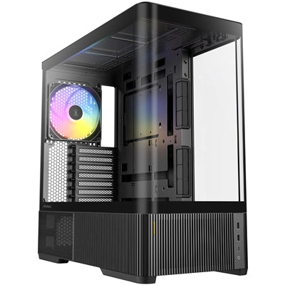 Antec Constellation C6 Curve, Mid Tower, ATX/mATX/ITX, Curved Tempered Glass, 3x ARGB Fans, Vertical Airflow, Black