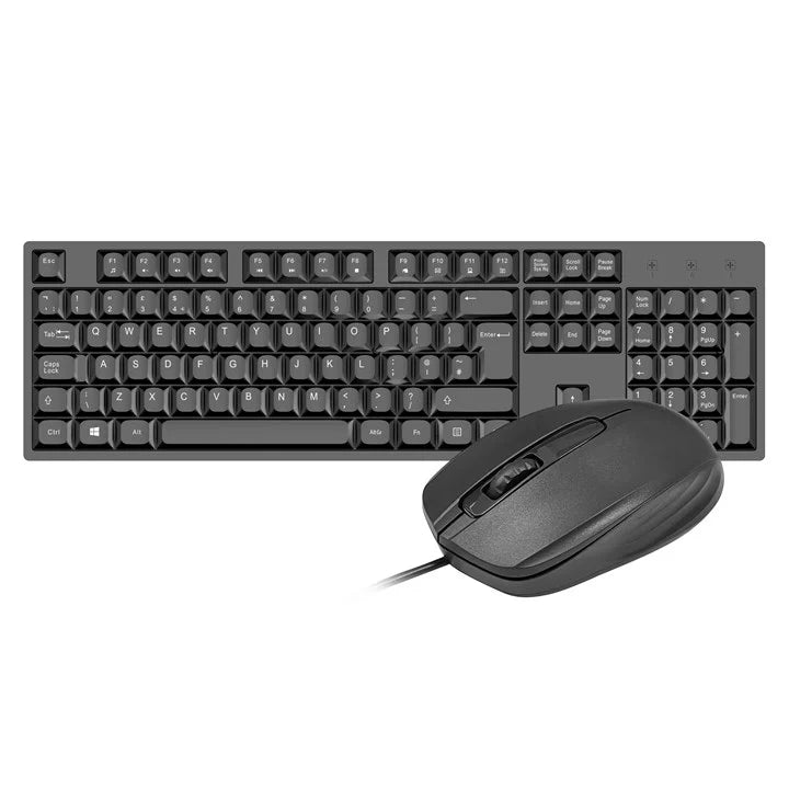 VIDA Office 2-in-1 USB Keyboard & Mouse Kit | UK Layout | Black