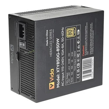 Vida Heracles XTY850G-850W 850W 80+ Gold, ATX 3.1, PCIe 5.1, Fully Modular PSU, Black