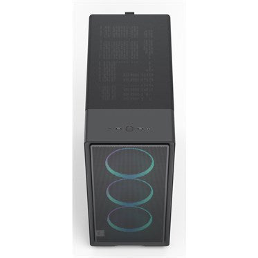 Fractal Design Epoch RGB TG Light, Mid Tower ATX, Tempered Glass, 3x 120mm Fans, USB-C, Black