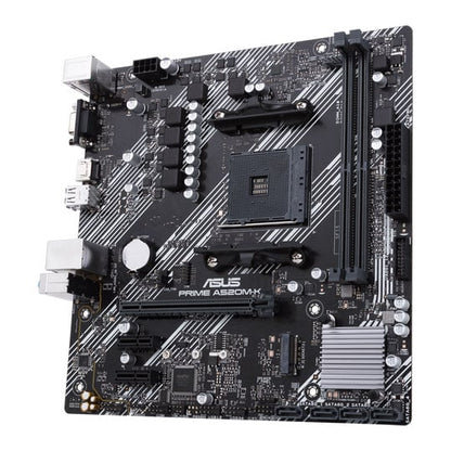 ASUS Prime A520M-K AMD AM4 Micro-ATX Motherboard, 2x DDR4, M.2 PCIe 3.0, 4x SATA, HDMI 2.1, GbE LAN