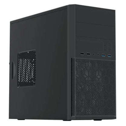 Vida Corporate Micro-ATX Office Tower PC Case, 300mm GPU, USB 3.0, Black