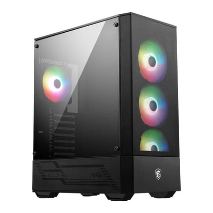 MSI MAG FORGE 112R Mid-Tower Gaming Case - Black ARGB Tempered Glass