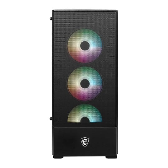 MSI MAG FORGE 112R Mid-Tower Gaming Case - Black ARGB Tempered Glass