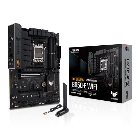 ASUS TUF Gaming B650-E WiFi, AMD AM5, ATX, DDR5 up to 8000MHz, Wi-Fi 6E, 2.5GbE, 3x M.2, PCIe 4.0, 10+2 Power Stages, Ryzen 7000/9000