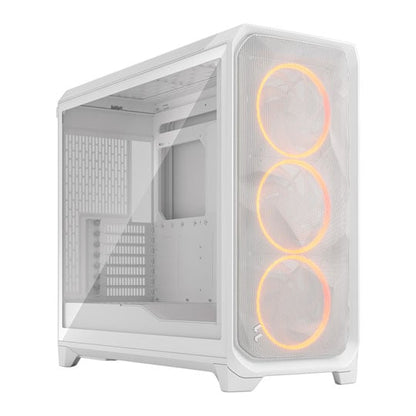 Fractal Design Meshify 3 XL Full Tower Case, E-ATX/ATX/mATX/ITX, 3x Momentum 140mm Fans, Tempered Glass, White