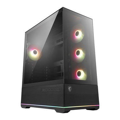 MSI MAG PANO 110R PZ Mid-Tower Gaming Case - Black ARGB Tempered Glass