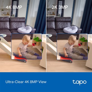 TP-Link Tapo C260 4K Pan/Tilt AI Home Security Wi-Fi Camera | 8MP | Face Recognition | Indoor