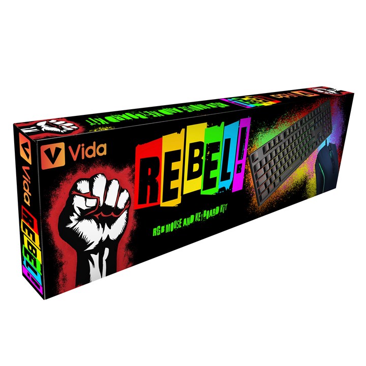 Vida Rebel 2-in-1 RGB Gaming Keyboard & Mouse Combo - UK QWERTY, Black