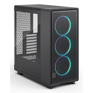Fractal Design Epoch RGB TG Light, Mid Tower ATX, Tempered Glass, 3x 120mm Fans, USB-C, Black