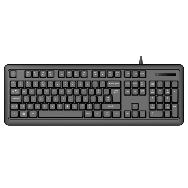 VIDA Corporate 2-in-1 USB Keyboard & Mouse Kit | UK Layout | Black