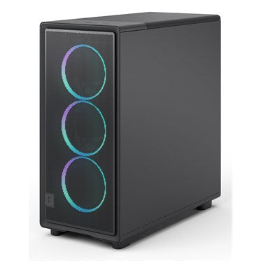 Fractal Design Epoch RGB TG Light, Mid Tower ATX, Tempered Glass, 3x 120mm Fans, USB-C, Black