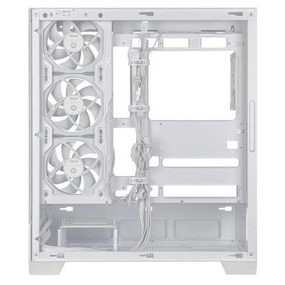 ASUS A31 PLUS ARGB ATX Midi Tower Case | 4 ARGB Fans | 360mm Radiator | BTF Compatible | White