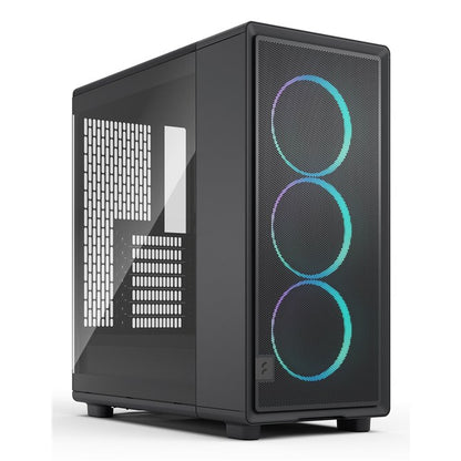 Fractal Design Epoch RGB TG Light, Mid Tower ATX, Tempered Glass, 3x 120mm Fans, USB-C, Black