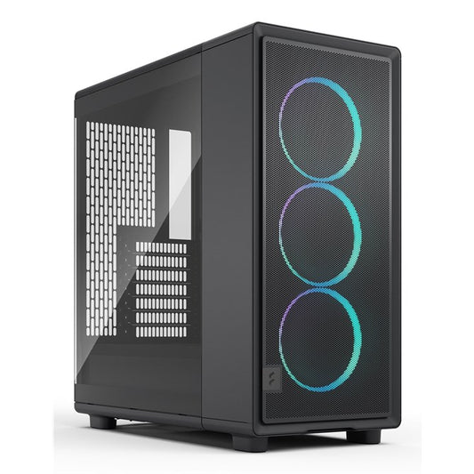 Fractal Design Epoch RGB TG Light, Mid Tower ATX, Tempered Glass, 3x 120mm Fans, USB-C, Black