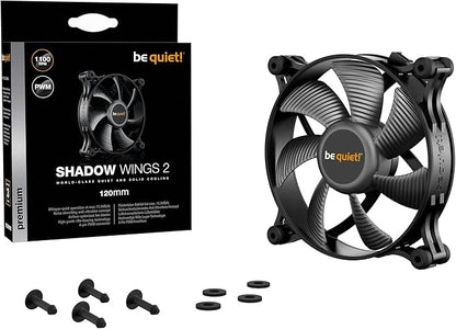 be quiet! Shadow Wings 2 120mm PWM Fan | BL085 | Ultra-Silent | High Airflow | Case Fan