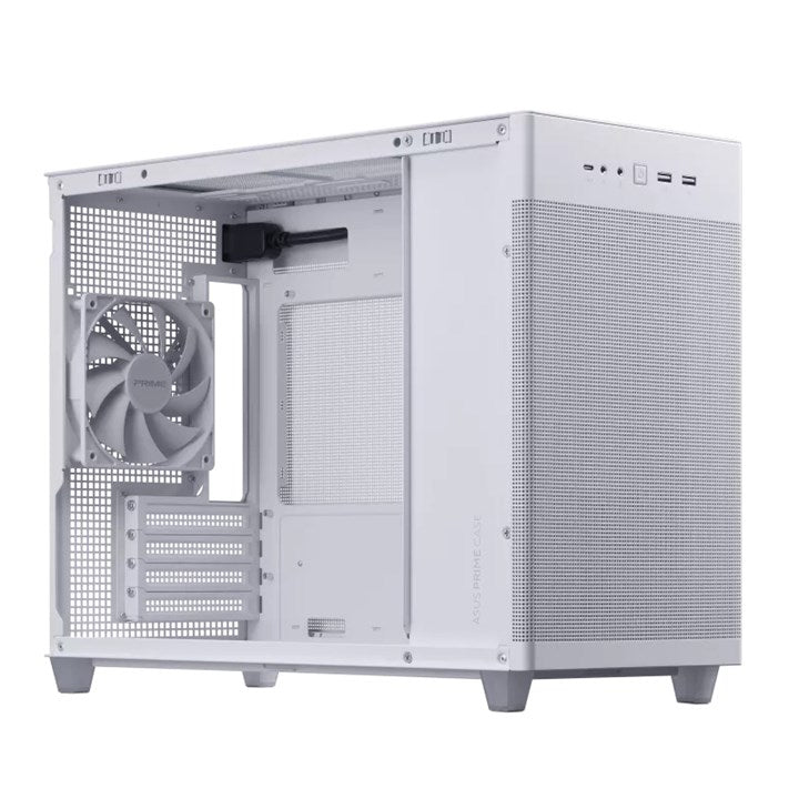 ASUS Prime AP201 Tempered Glass mATX Mini Tower Case | 33L | White
