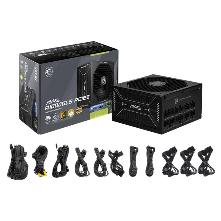 MSI MAG A1000GLS PCIE5 1000W ATX 3.1 80 PLUS Gold Fully Modular PSU