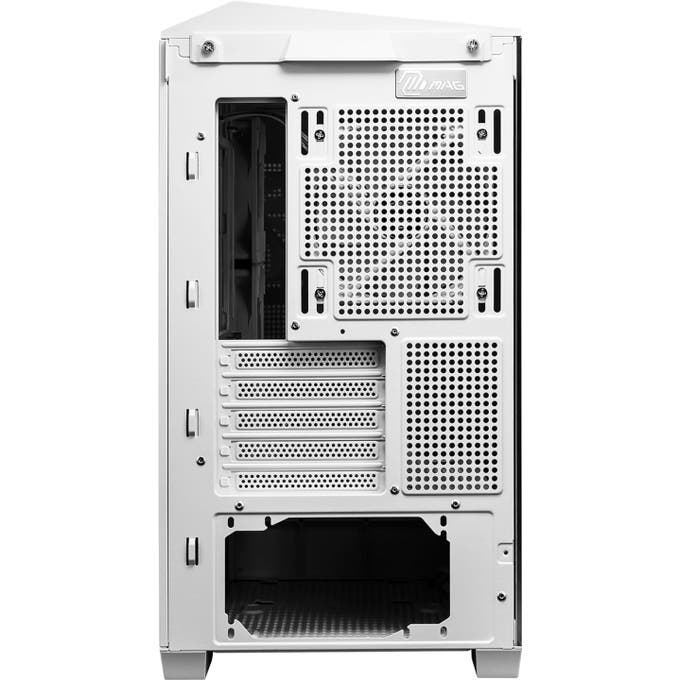 MSI MAG PANO M100R PZ White Gaming Case - Micro Tower ARGB Tempered Glass