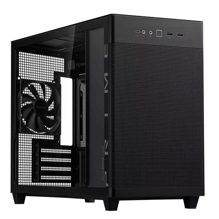 ASUS Prime AP201 Tempered Glass mATX Mini Tower Case | 33L | Black