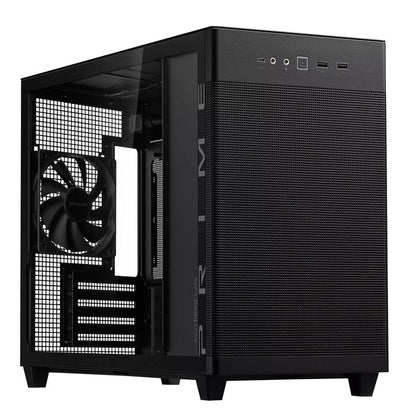 ASUS Prime AP201 Tempered Glass mATX Mini Tower Case | 33L | Black