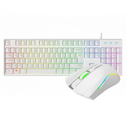 Vida Rebel 2-in-1 RGB Gaming Keyboard & Mouse Combo - UK QWERTY, White