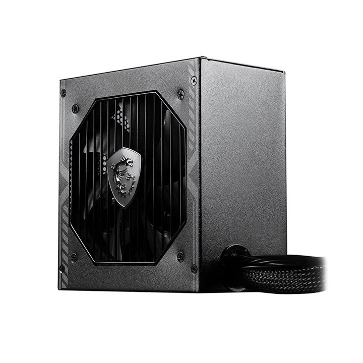 MSI MAG A650BN, 650W, 80+ Bronze, ATX, Non-Modular, Sleeved Cables, 120mm Fan, Single +12V Rail, DC-DC, Active PFC, UK Plug, Black, 5-Year Warranty