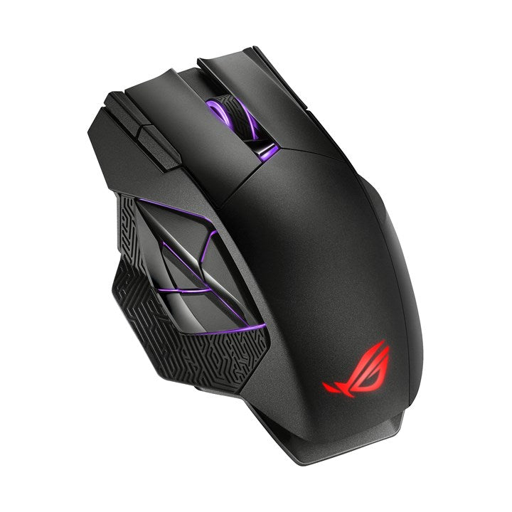 ASUS ROG Spatha X Wireless Gaming Mouse, 19000 DPI, 12 Buttons, RGB, USB-C, Black