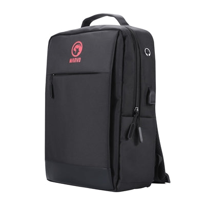 Marvo Scorpion Urbano 20 Laptop Backpack 15.6" | USB Charging Port | Waterproof | Black