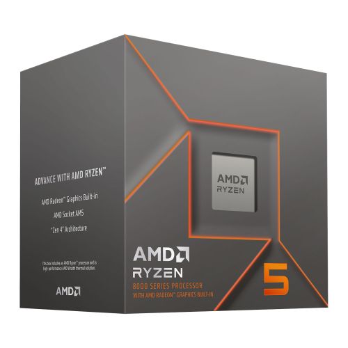 AMD Ryzen 5 8500G with Wraith Stealth Cooler, AM5, Up to 5.0GHz, 6-Core, 65W, 22MB Cache, 4nm, 8th Gen, Radeon Graphics - PC Gear UK